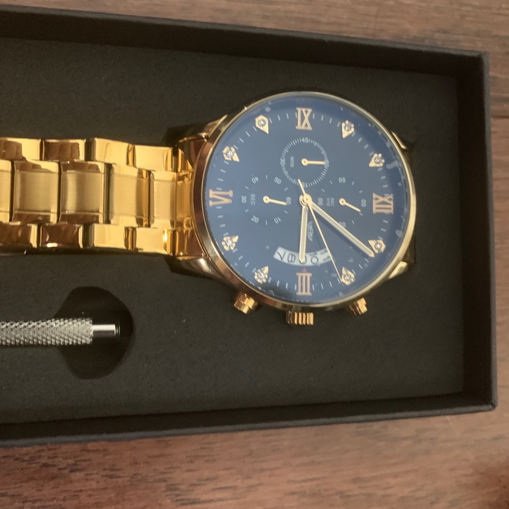 Olmeca Mens Watch - 6288 - Gold/ Black.